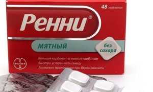 Инструкция по применению антацидных таблеток Ренни