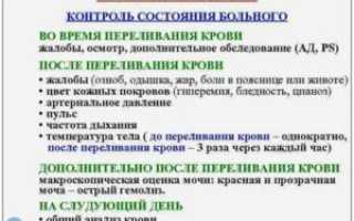 Температура после переливания крови