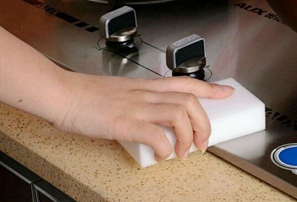 уборка меламиновой губкой