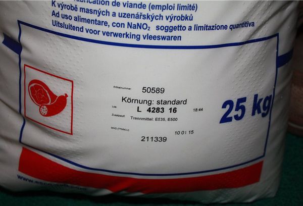 Нитритная соль в упаковке 25 кг