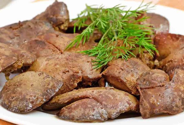печенка свиная жаренная