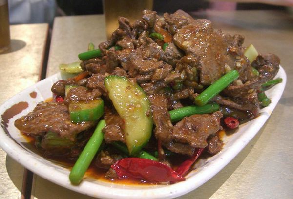 печенка свиная с овощами