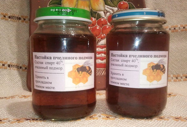 Настойка на пчелином подморе