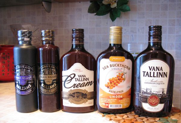 бальзам в бутылках