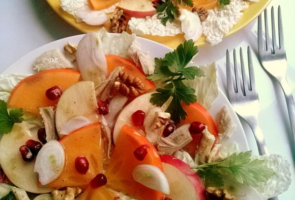 Салат с хурмой