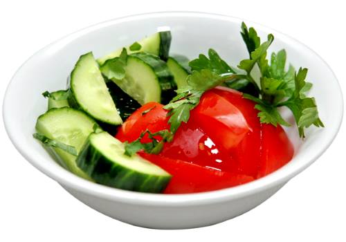 салат из огурцов и томатов
