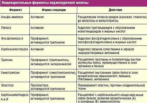 Ферменты поджелудочной железы