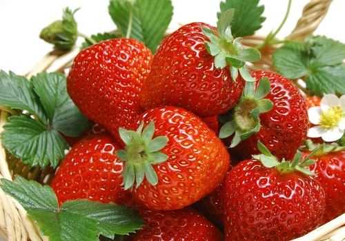 ягоды клубники в лукошке