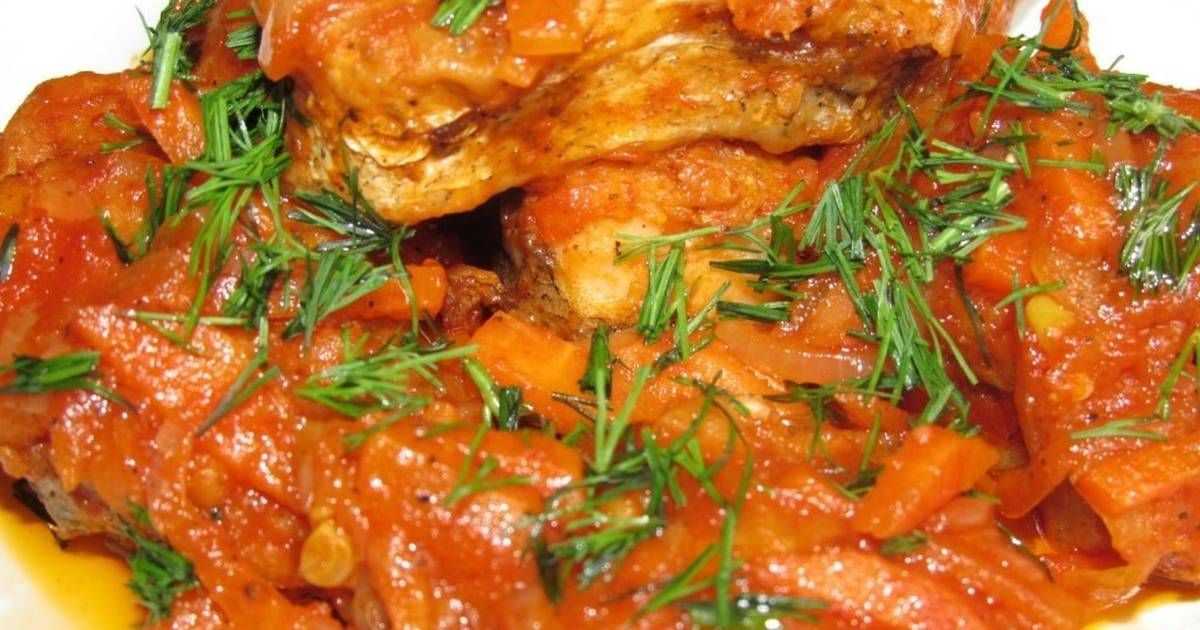 Минтай в томатном соусе