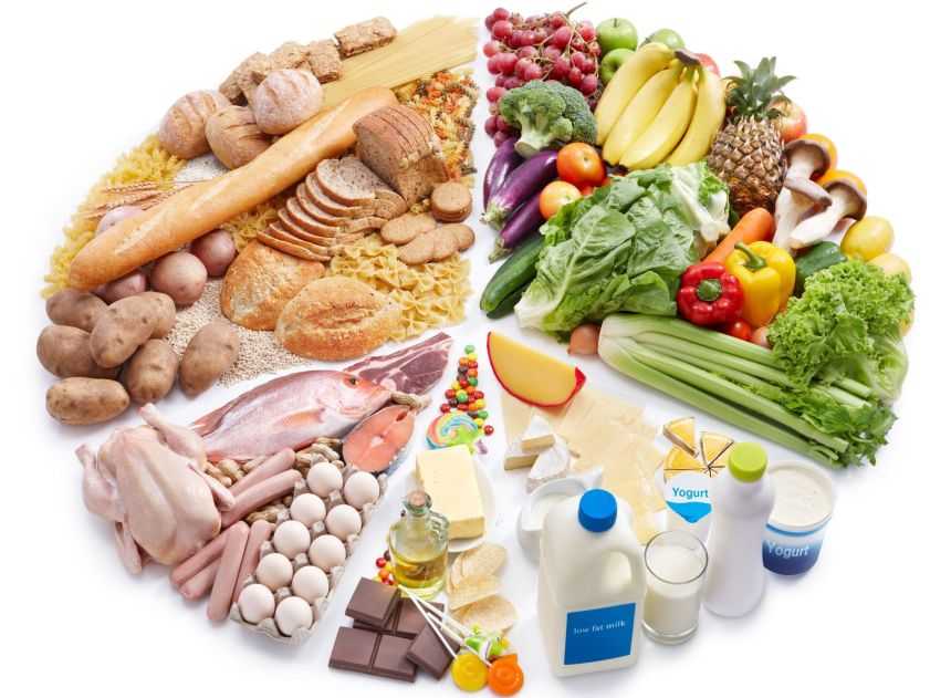 Распределение меню в течение дня