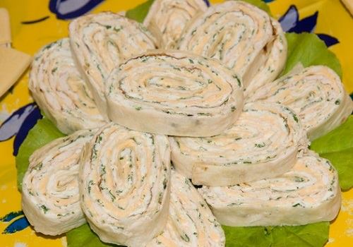 Тарелка с закуской Новогодний рулетик