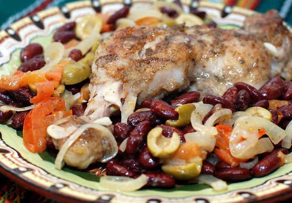 Тушеная курица