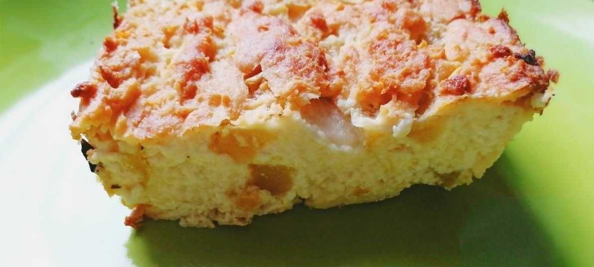 Творожная запеканка с грушей