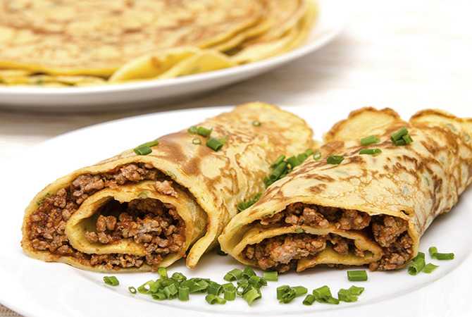 Блины с мясом