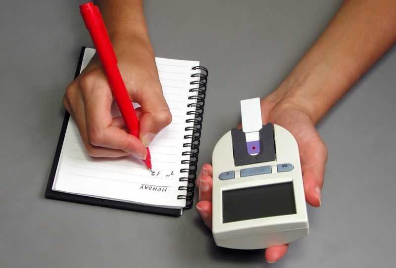 Замер данных для записи в дневник