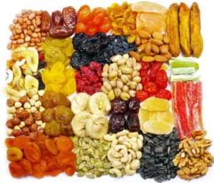 Гликемический индекс сухофуктов