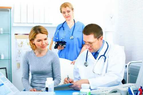 Пациентка на приеме у врача