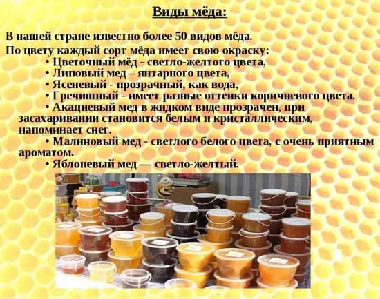 Виды меда
