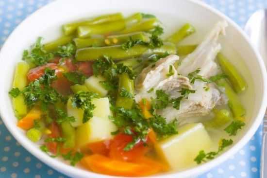 Суп с фасолью и топинамбуром