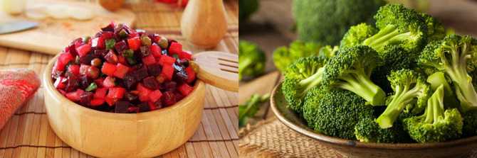 Винегрет с брокколи